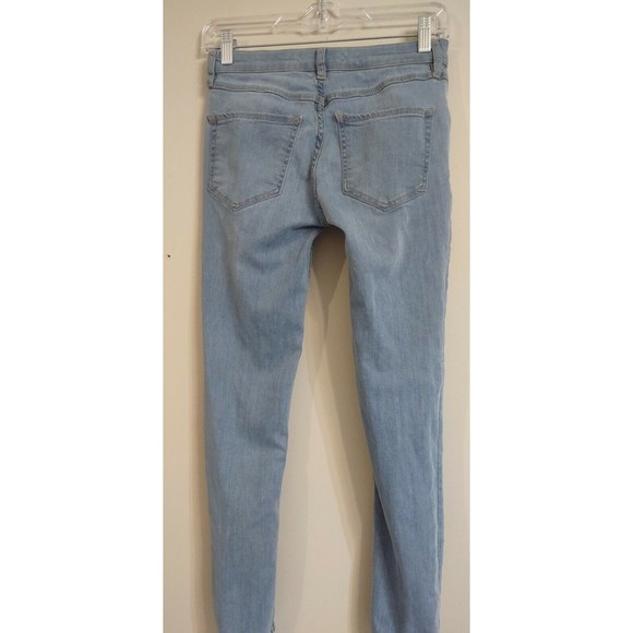 Free People Skinny Denim Jeans  Distressed Ankle Light Wash Women's Size 26 - Picture 2 of 7